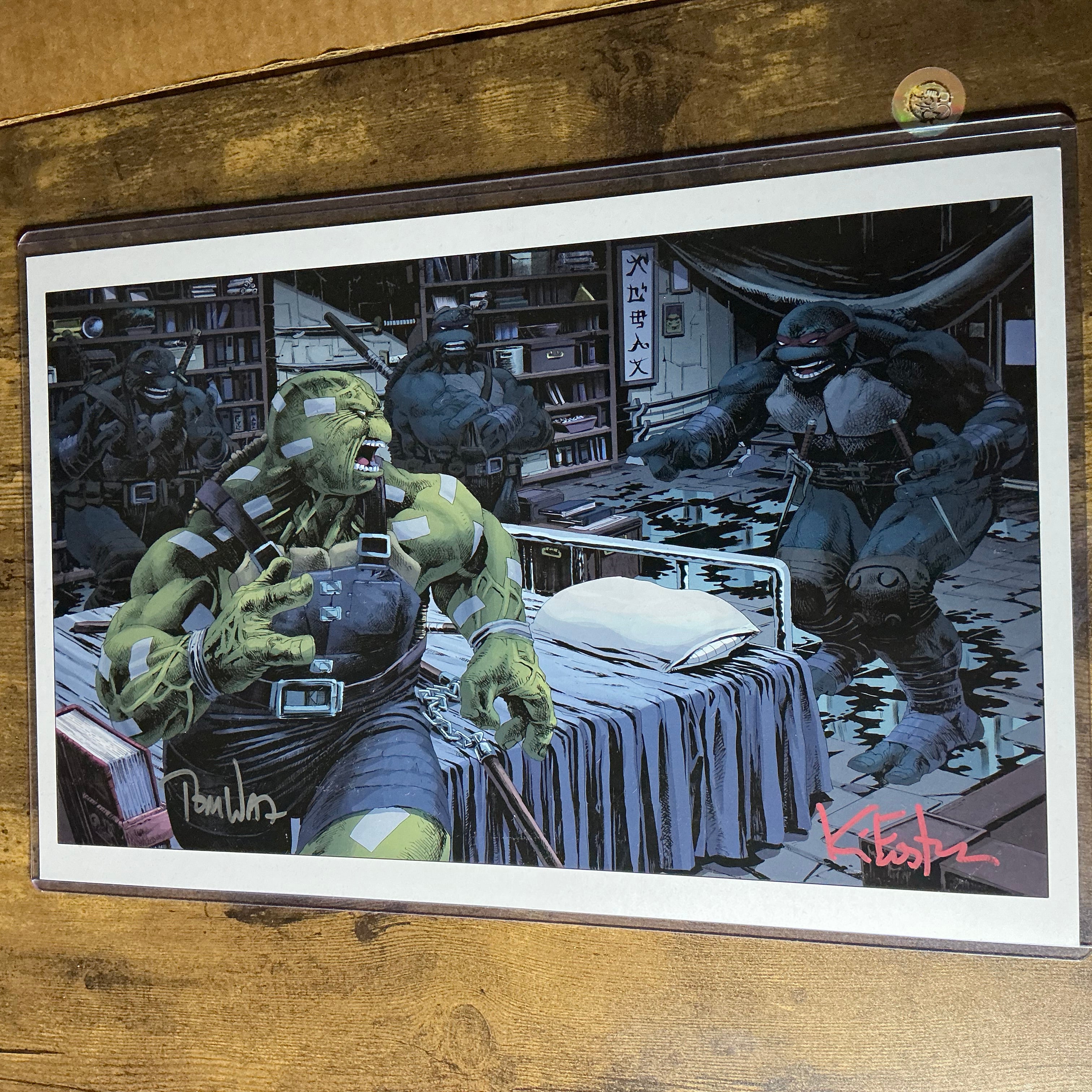 11x17 TMNT twice signed print