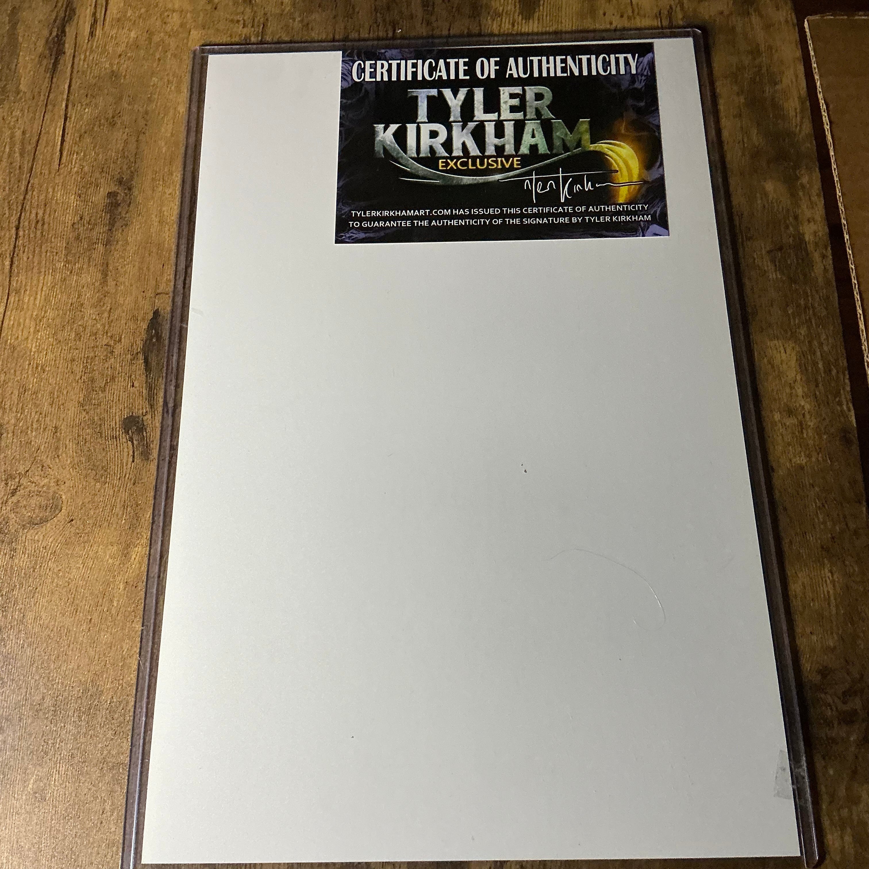 11x17 Black suit Spiderman signed Tyler Kirkham print