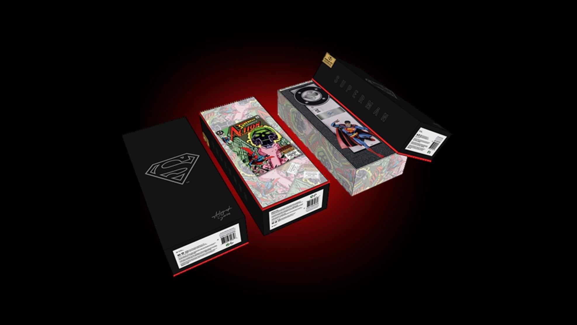 Signed Dan Jurgens Superman Comic Book Corner Box Wall Art