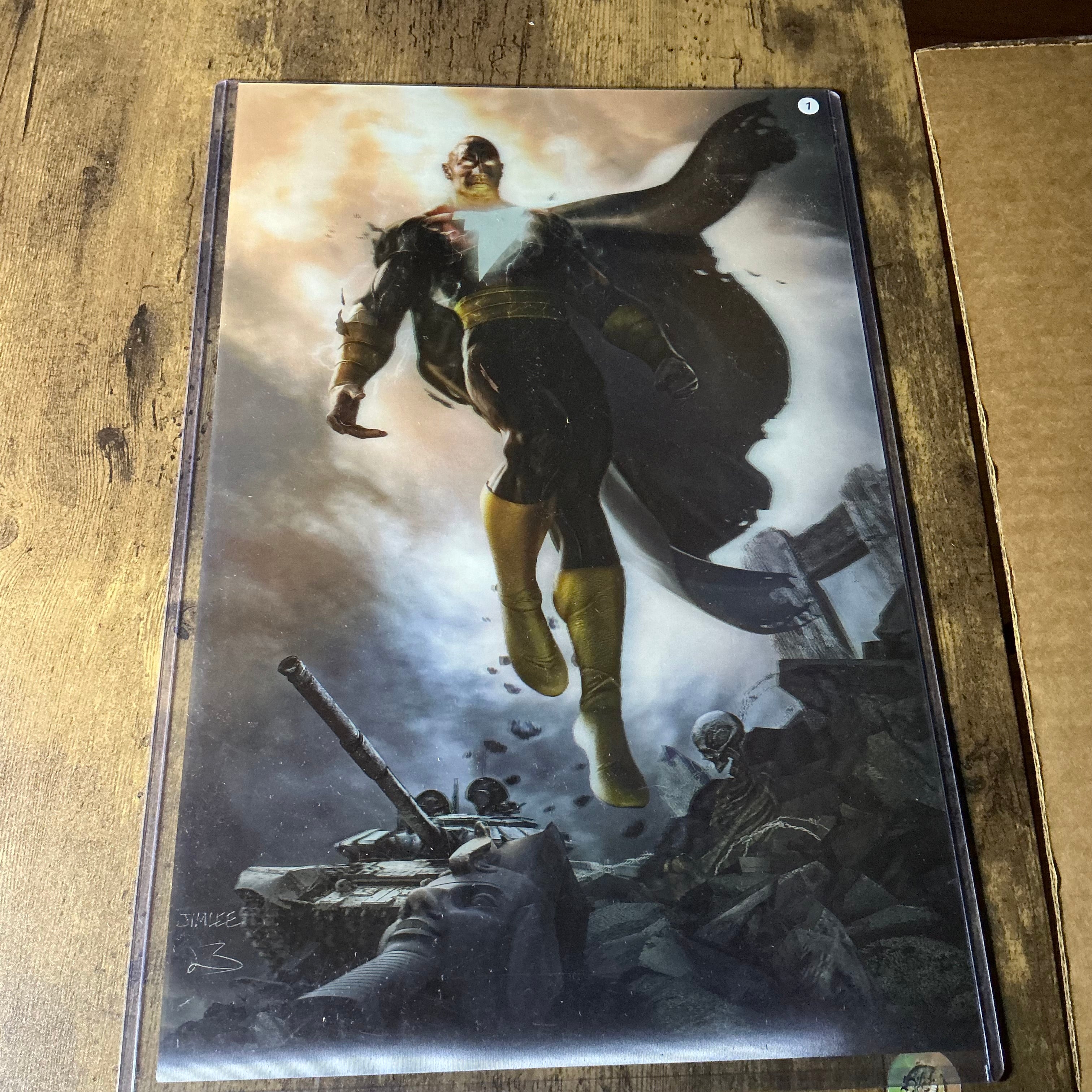 11x17 Boss Logic lenticular Black Adam print