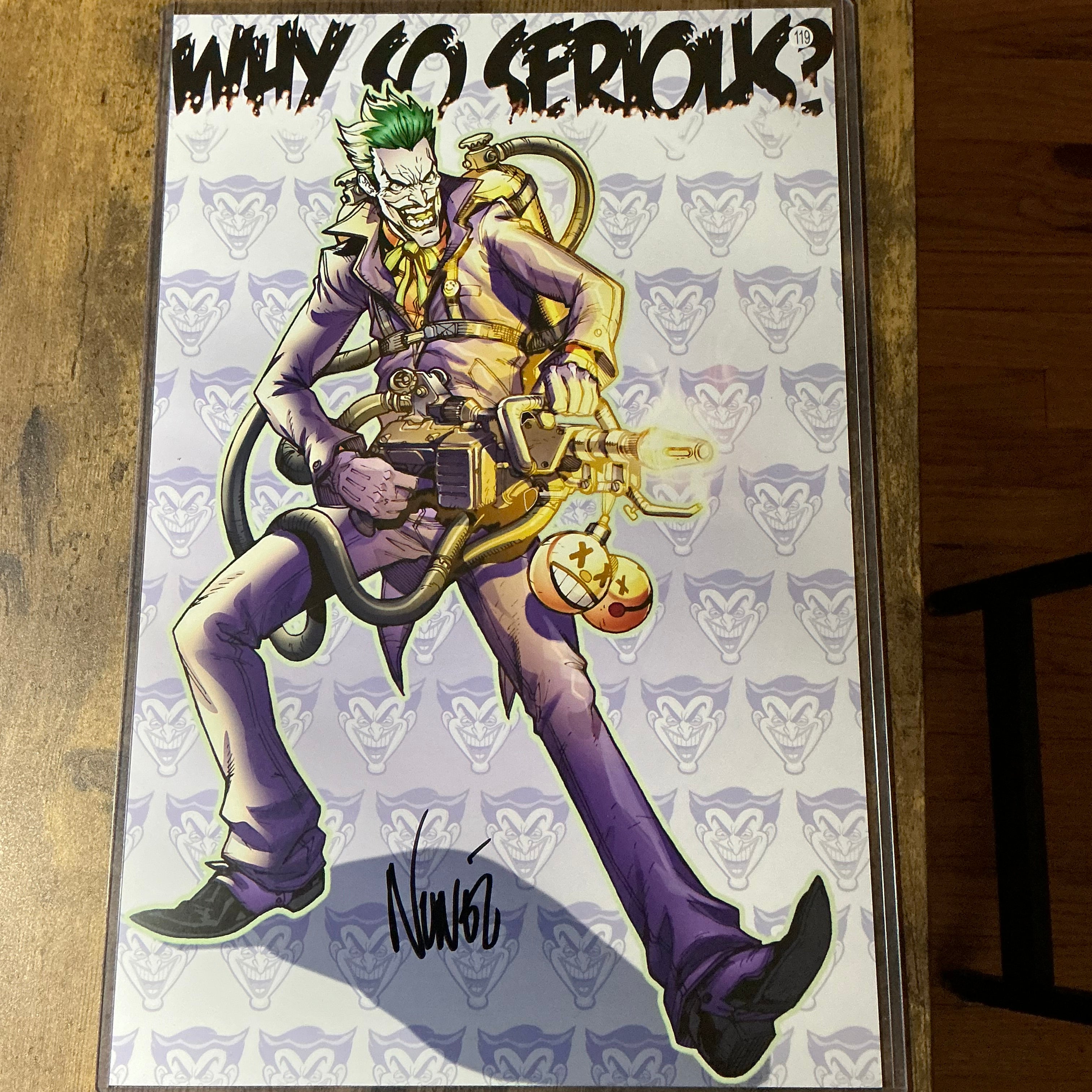 11x17 signed Eddie Nunez joker print