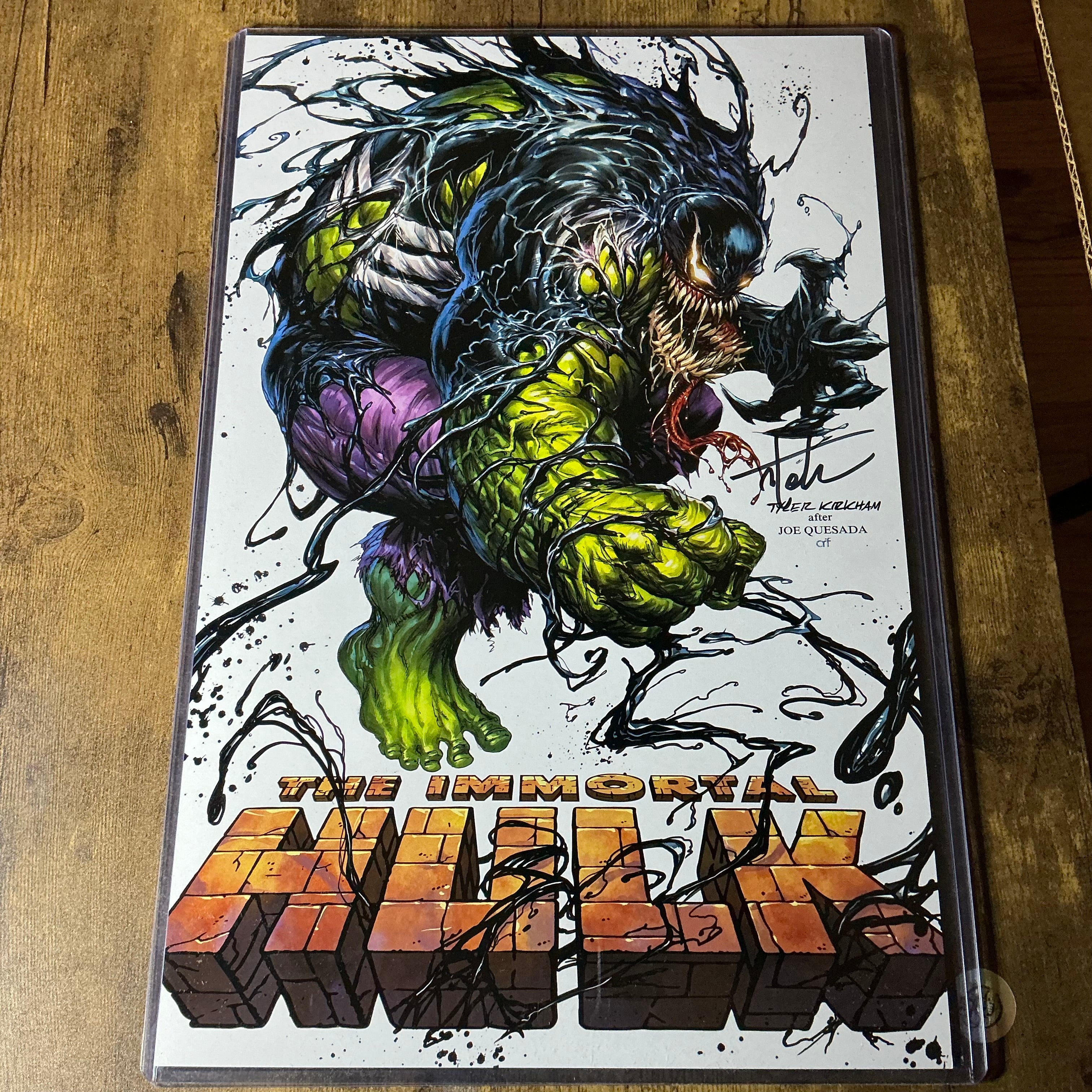 11x17 Venomized Hulk Signed Tyler Kirkham print